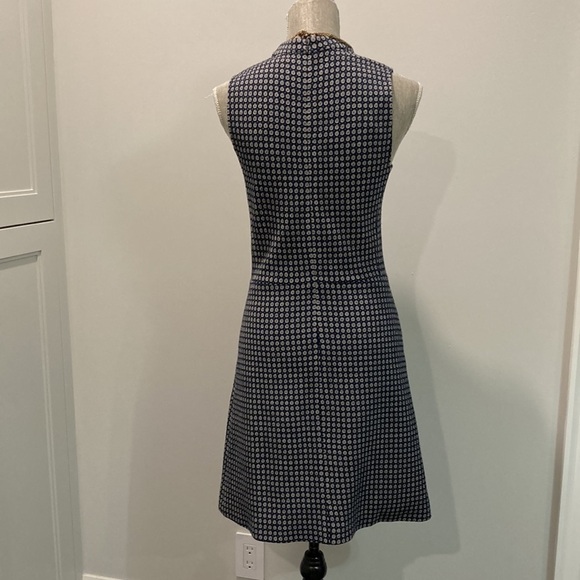 Theory Blue Seraon Palmetto Wool Sleeveless Dress Medium - Picture 9 of 13